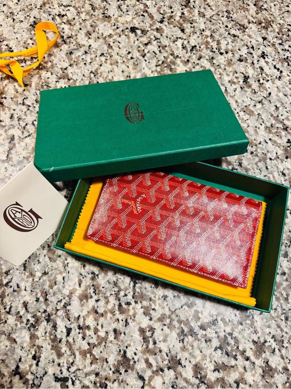 Goyard Red Long Wallet